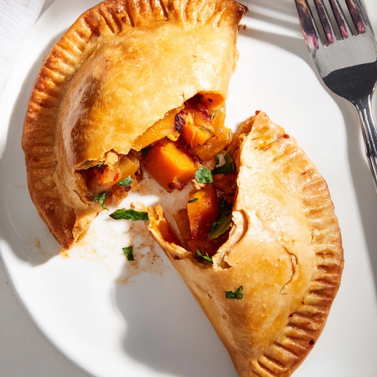 Chaussons farcis à la citrouille rôtie et au chorizo : une dégustation de saveurs latines.