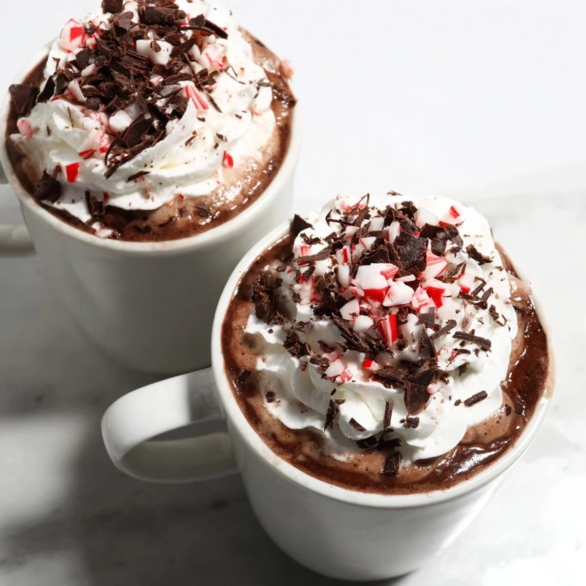 Peppermint mocha topped with whipped cream, perfect for a cozy winter treat and festive gatherings.
