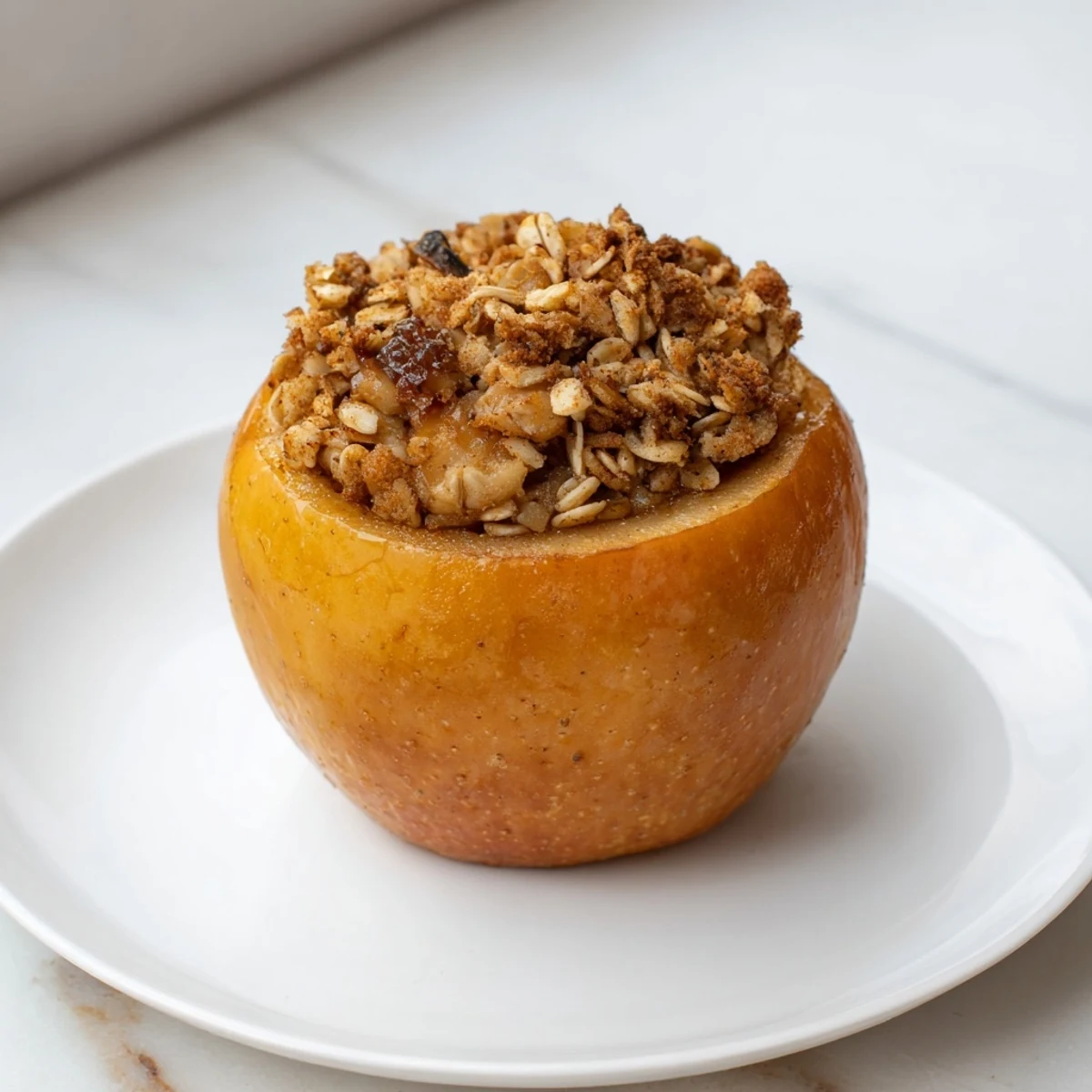 Baked Apple: A close-up view of golden-brown Baked Apples, showcasing the warm spices.