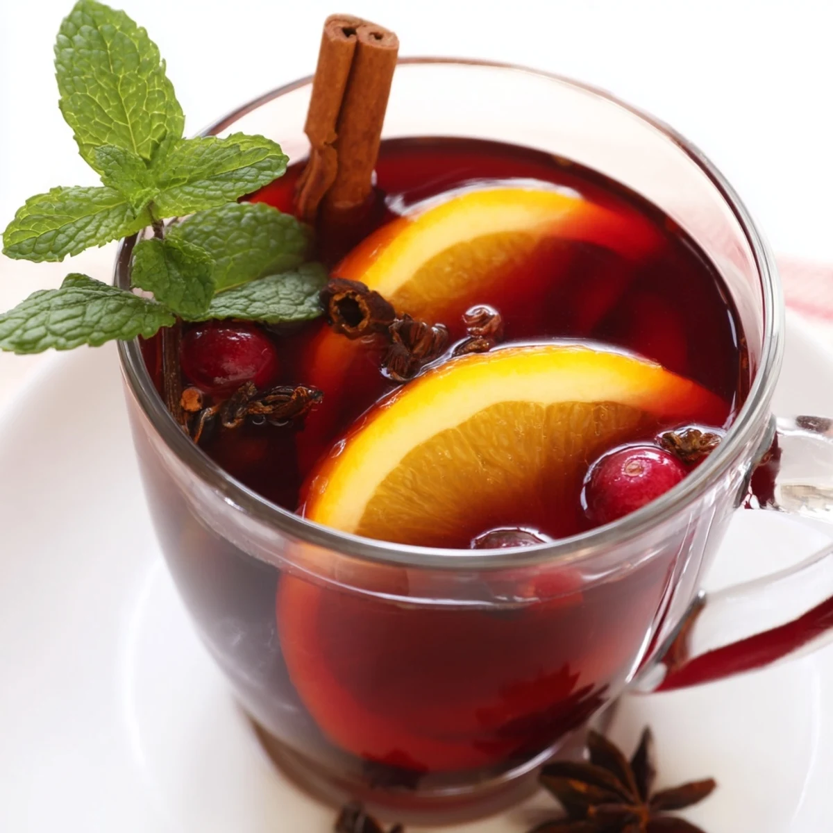 Cranberry citron épices infusion