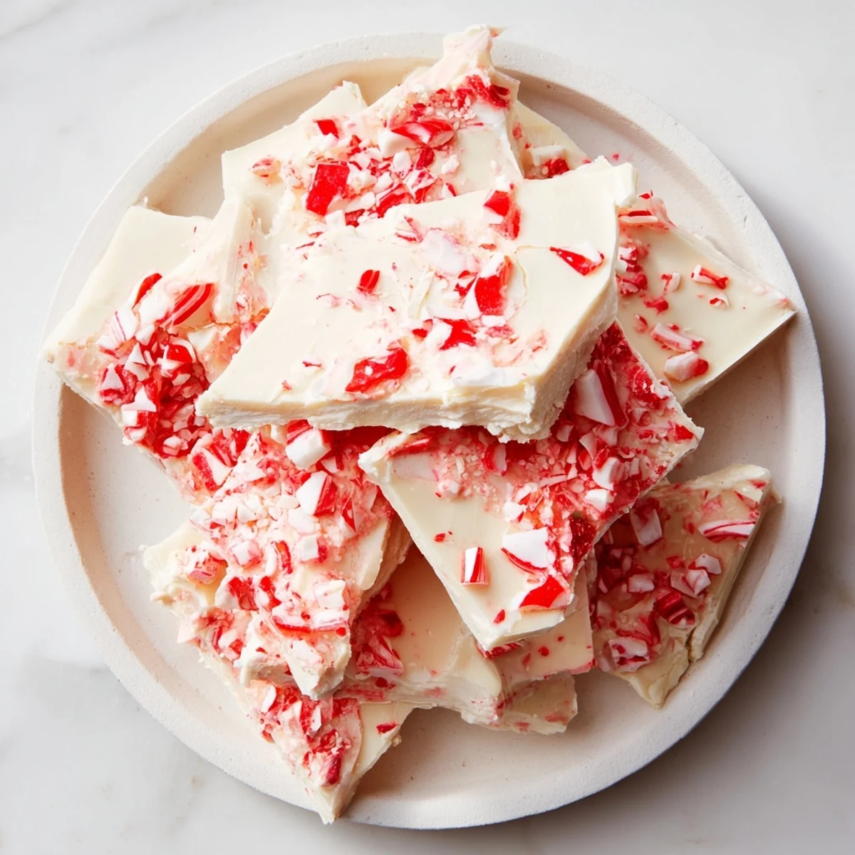 This homemade Peppermint White Chocolate Bark features a smooth white chocolate base and peppermint.