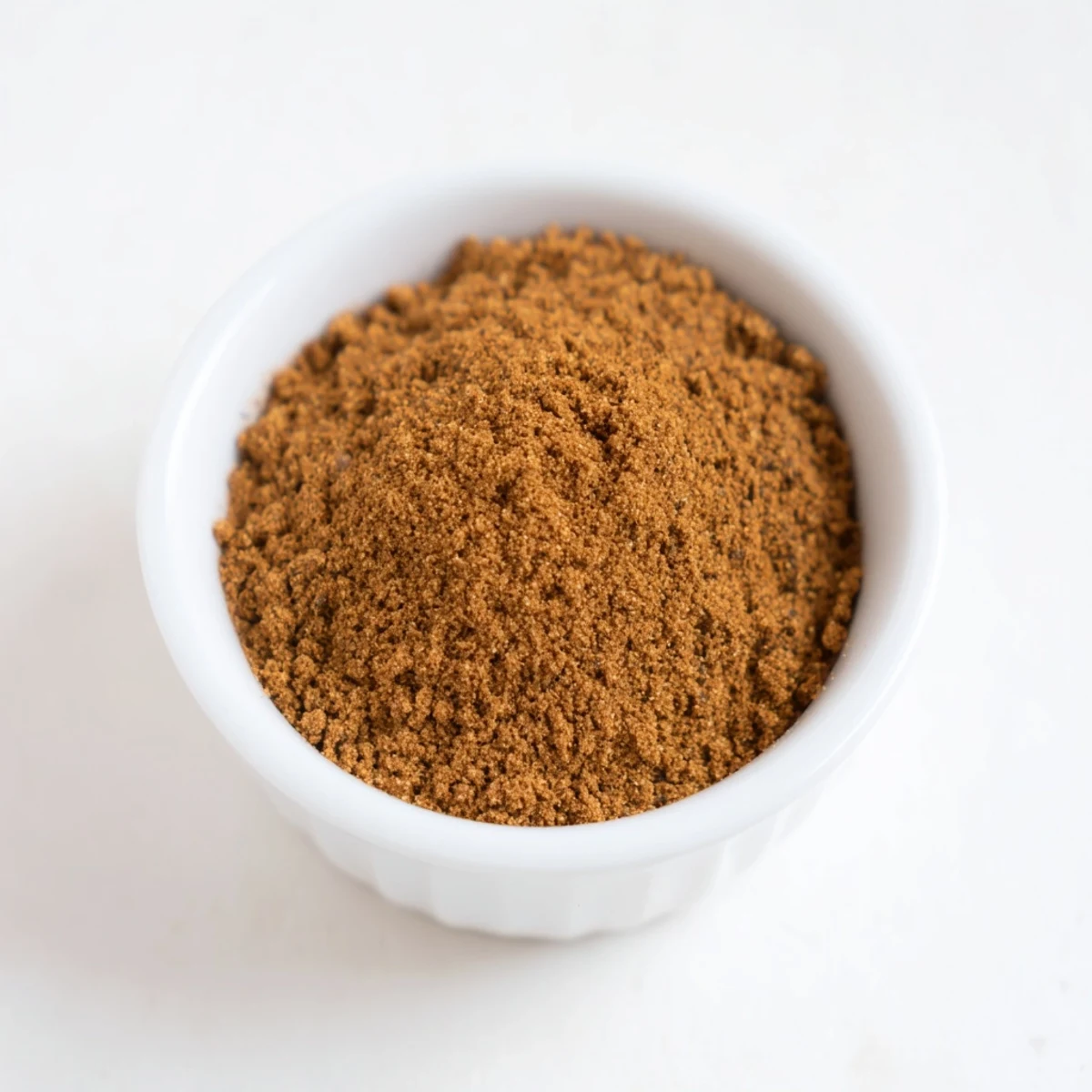 Un mélange d'épices pour pain d'épices, fraîchement préparé, idéal pour les desserts et boissons.