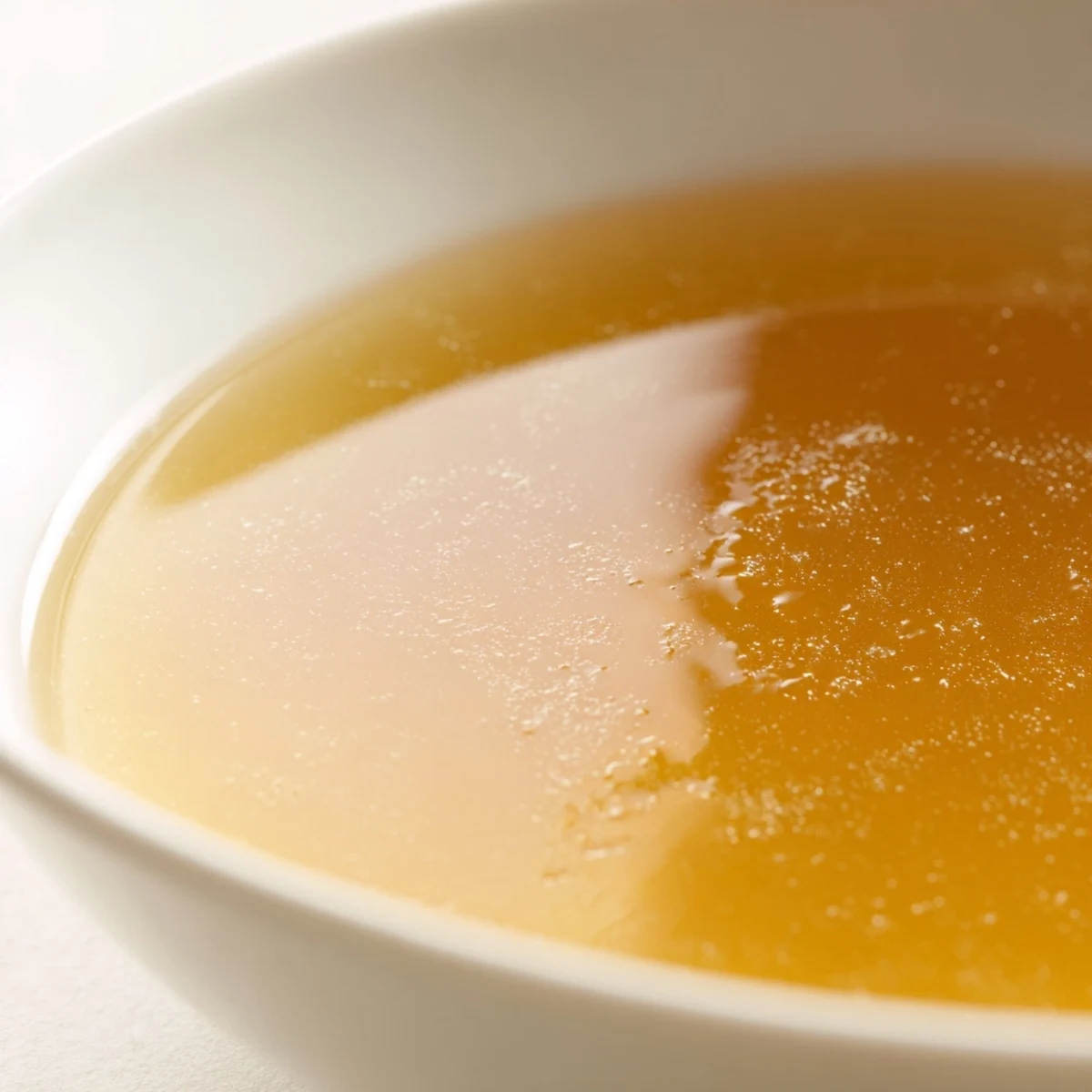 Dark, glistening beef stock, perfect for flavorful soups and braises with rich depth.