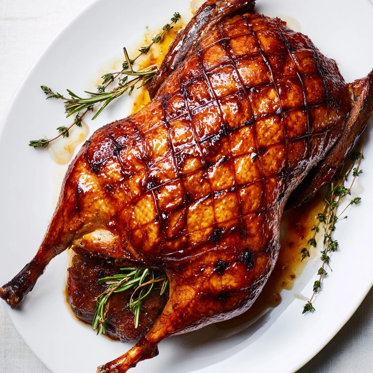 Canard rôti herbes et citron