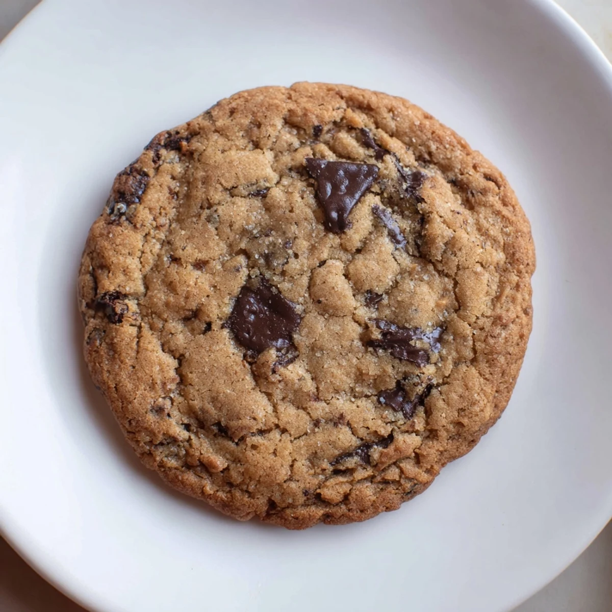 Warm chocolate chip cookies just out of the oven, perfect for a classic American dessert.