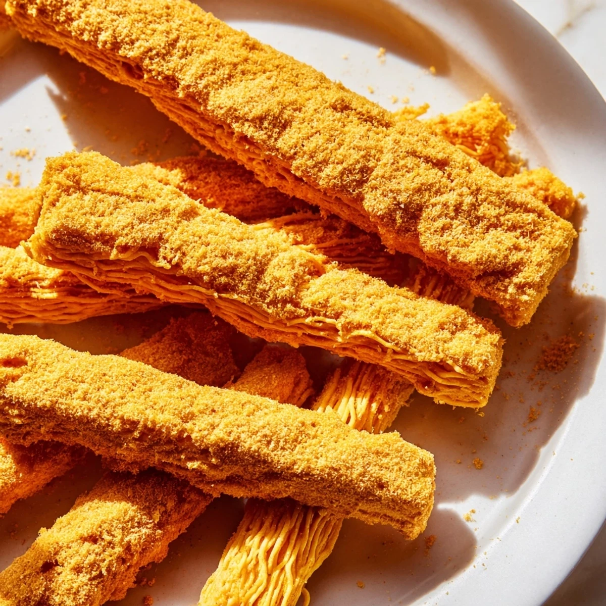 Crunch Crispy potato sticks, golden and crunchy, ready to be dipped in your favorite sauces.