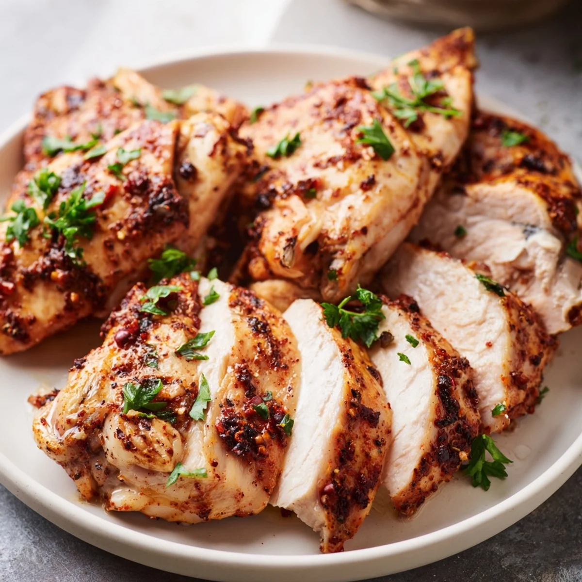 Imagine the aroma: this Flavor Spiced Chicken, marinated and baked, offers a delightful, spiced meal.