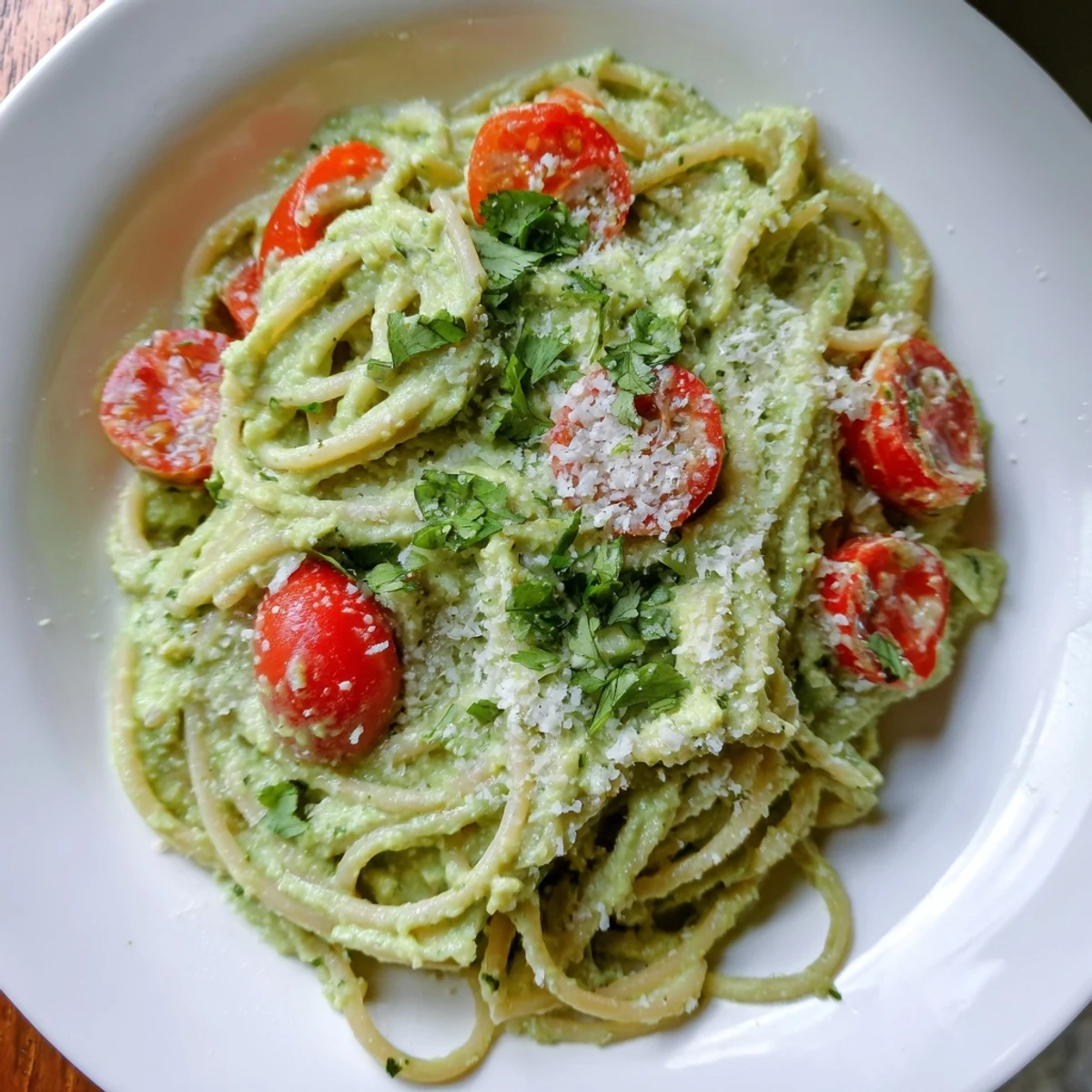 Crème avocat citron pâtes