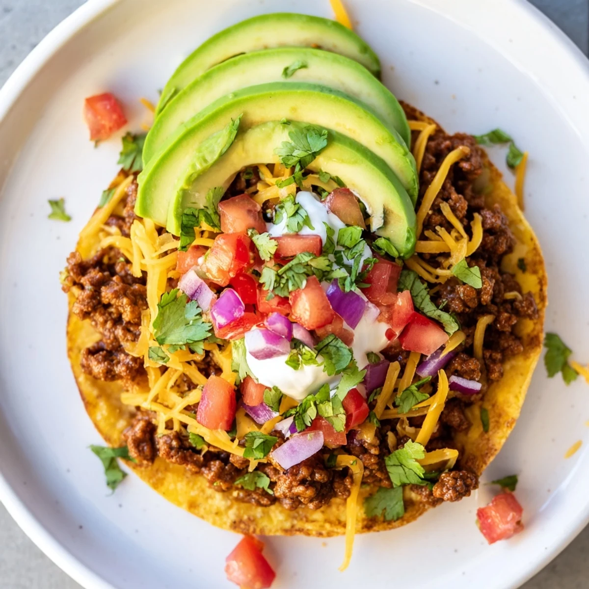 Beef Tostadas Salsa Cheese