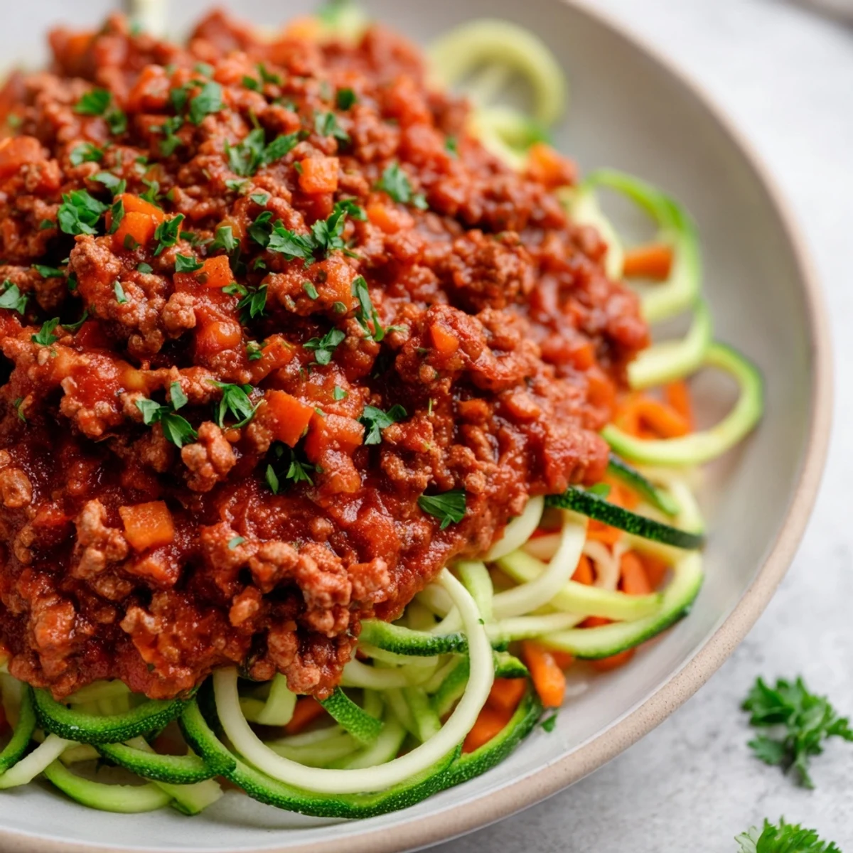 Turkey Bolognese Zucchini Noodles