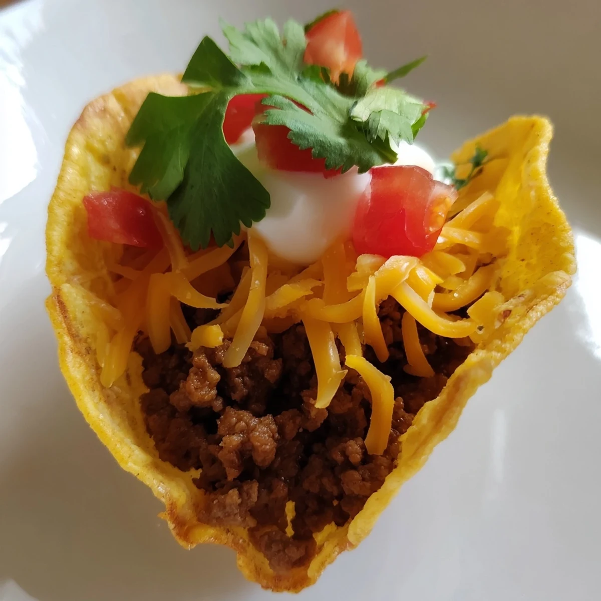 Des mini-tacos Big Game Mini Tacos garnis de viande hachée, de fromage fondu et de guacamole frais sur une table rustique.