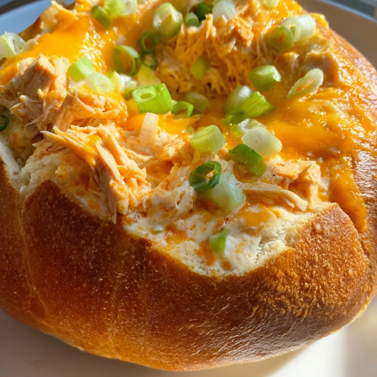 Partageable pour les rassemblements sportifs, avec des chips de maïs et des morceaux de pain pour tremper.