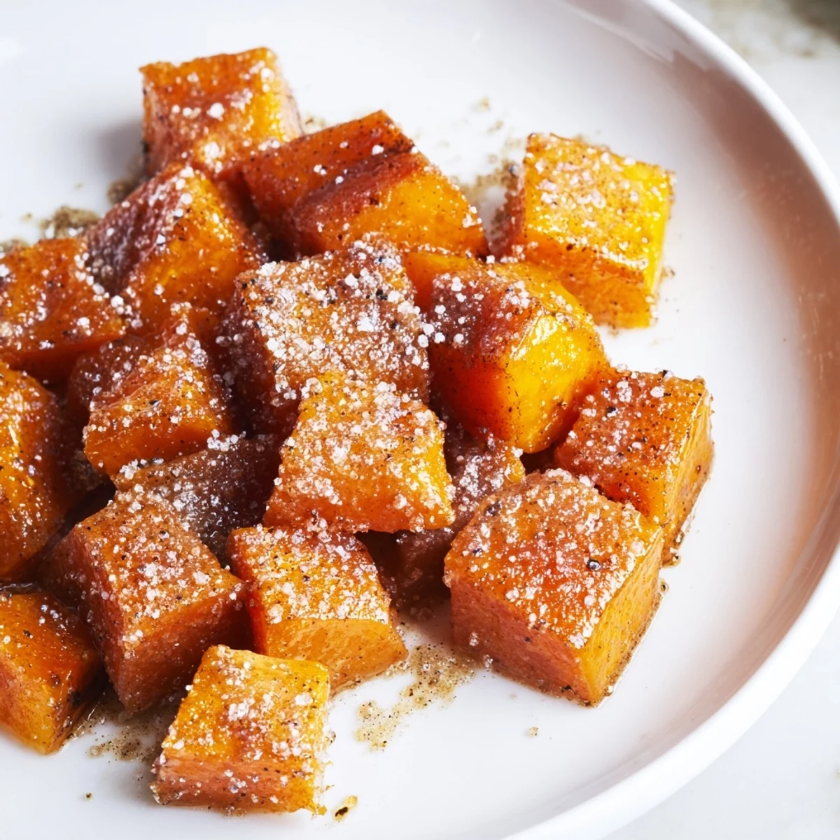 Des Roasted Sweet Potatoes with Cinnamon Sugar caramélisés et moelleux, saupoudrés d'un mélange épicé de cannelle et de sucre.